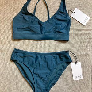 Two Piece Girlfriend Collective Swimsuit, Top size S, Bottoms size M
